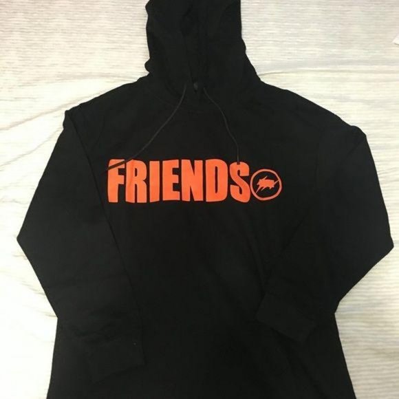 black and orange vlone hoodie